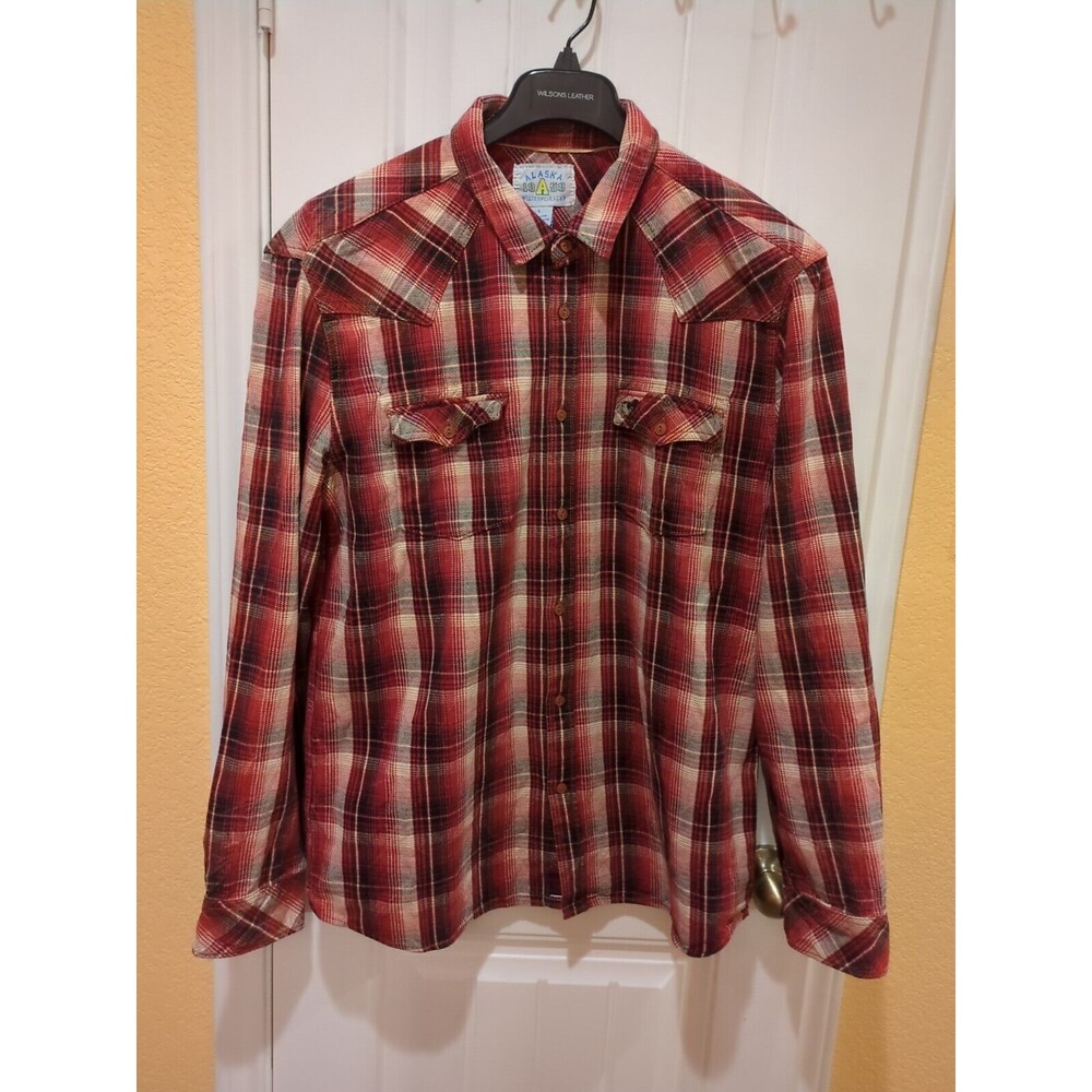 Alaska wilderness gear flannel weave woven Mens L